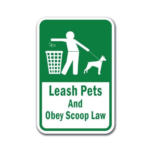 Signmission 18 in Height, 0.12 in Width, Aluminum, 12" x 18", A-1218 Pet-Animal - ScoopLaw A-1218 Pet-Animal - ScoopLaw - main
